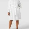 Tommy Hilfiger PLUS SIZE Hemdblusenkleid Mit Stehkragen - Weiß