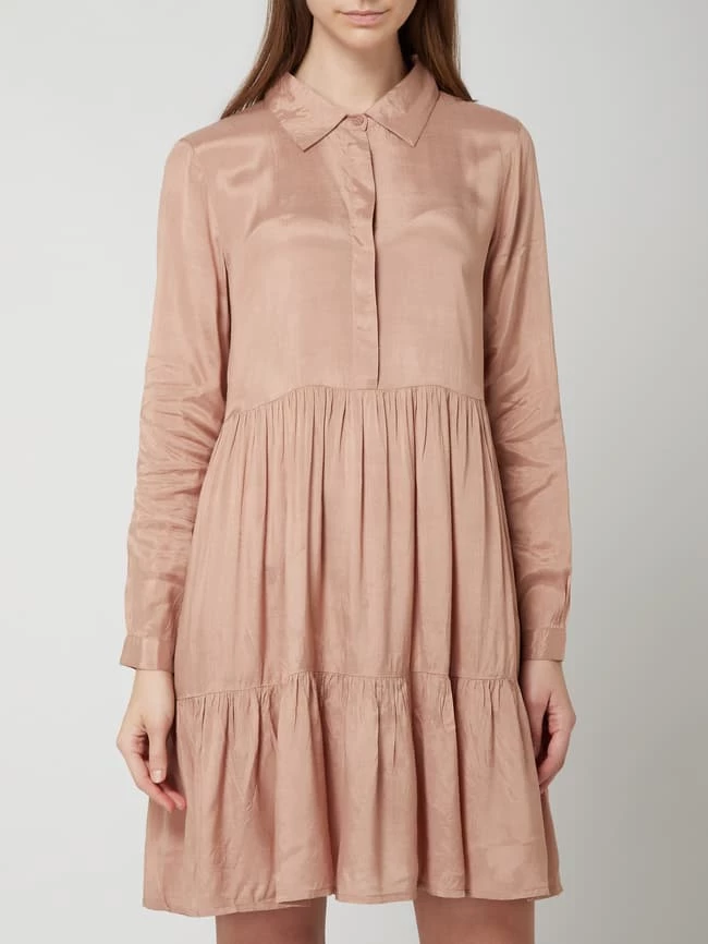 Kaffe Kleid Aus Viskose Mit Verdeckter Knopfleiste Modell 'Denike' - Altrosa 4 Kaffe Kleid Aus Viskose Mit Verdeckter Knopfleiste Modell 'Denike' - Altrosa – Bild 4