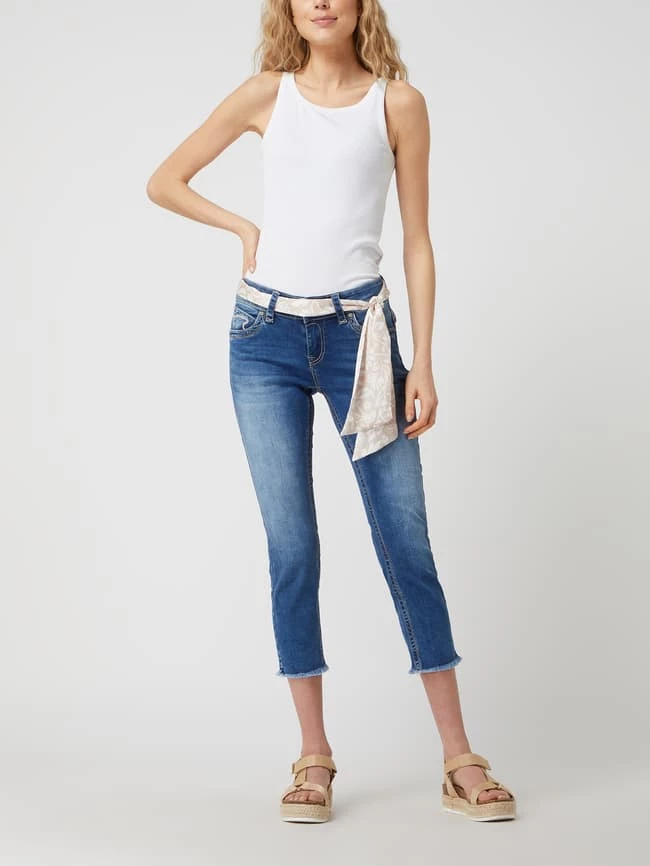 Blue Monkey Cropped Jeans Mit Stretch-Anteil Modell 'Charlotte' - Hellblau 1 Blue Monkey Cropped Jeans Mit Stretch-Anteil Modell 'Charlotte' - Hellblau