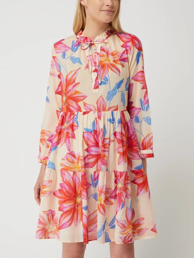 0039 Italy Kleid Mit Floralem Muster Modell 'Milly' - Pink 4 0039 Italy Kleid Mit Floralem Muster Modell 'Milly' - Pink – Bild 4