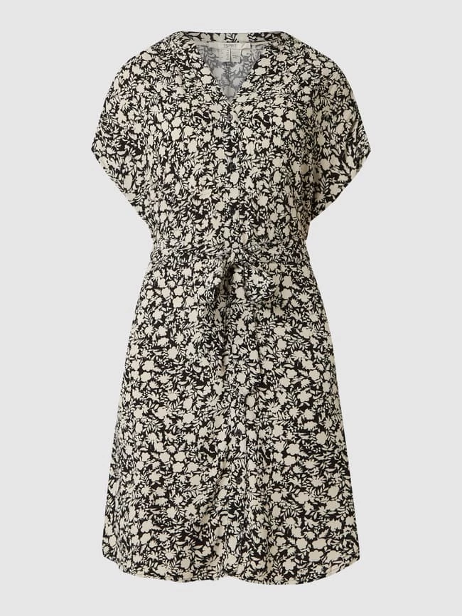 Esprit Blusenkleid Mit Floralem Muster - Schwarz 2 Esprit Blusenkleid Mit Floralem Muster - Schwarz – Bild 2