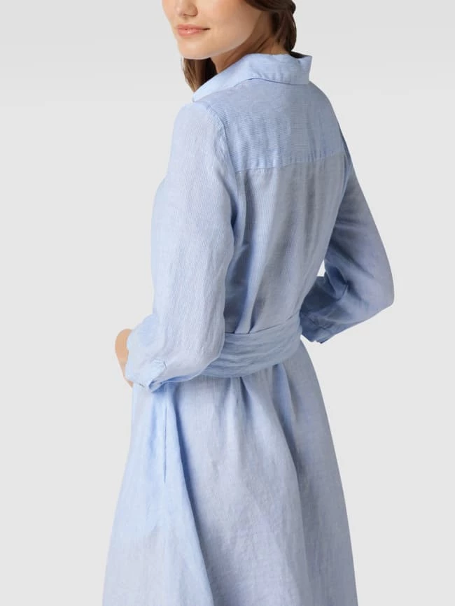 Christian Berg Woman Hemdblusenkleid Aus Leinen - Jeans 3 Christian Berg Woman Hemdblusenkleid Aus Leinen - Jeans - Image 3