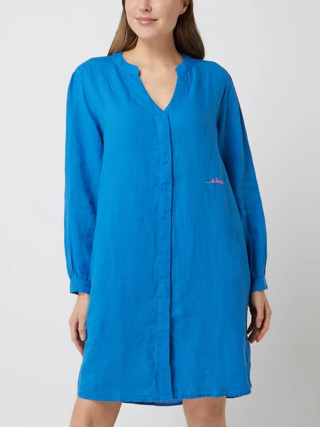 Frieda & Freddies Blusenkleid Aus Leinen - Bleu 4 Frieda & Freddies Blusenkleid Aus Leinen - Bleu – Bild 4