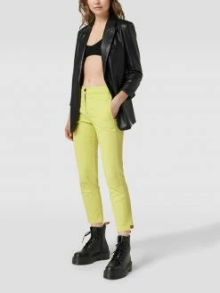 Marc Cain Hose Mit Label-Patch - Hellgelb