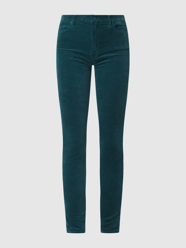 7 For All Mankind Super Skinny Fit High Waist Samthose Mit Stretch-Anteil - Olivgrün 2 7 For All Mankind Super Skinny Fit High Waist Samthose Mit Stretch-Anteil - Olivgrün – Bild 2