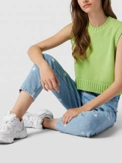 REVIEW Skinny Mom Fit Jeans Mit Motiv-Stitching - Jeans