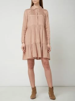 Kaffe Kleid Aus Viskose Mit Verdeckter Knopfleiste Modell 'Denike' - Altrosa