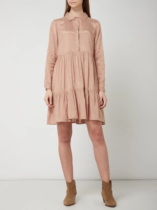 Kaffe Kleid Aus Viskose Mit Verdeckter Knopfleiste Modell 'Denike' - Altrosa 1 Kaffe Kleid Aus Viskose Mit Verdeckter Knopfleiste Modell 'Denike' - Altrosa