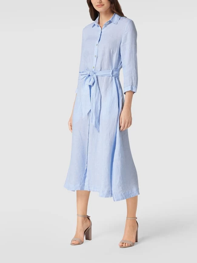 Christian Berg Woman Hemdblusenkleid Aus Leinen - Jeans 1 Christian Berg Woman Hemdblusenkleid Aus Leinen - Jeans