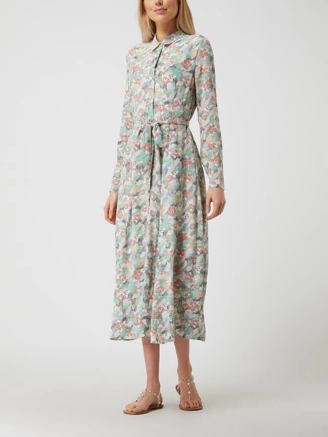 S.Oliver RED LABEL Blusenkleid Aus Viskose - Offwhite 1 S.Oliver RED LABEL Blusenkleid Aus Viskose - Offwhite