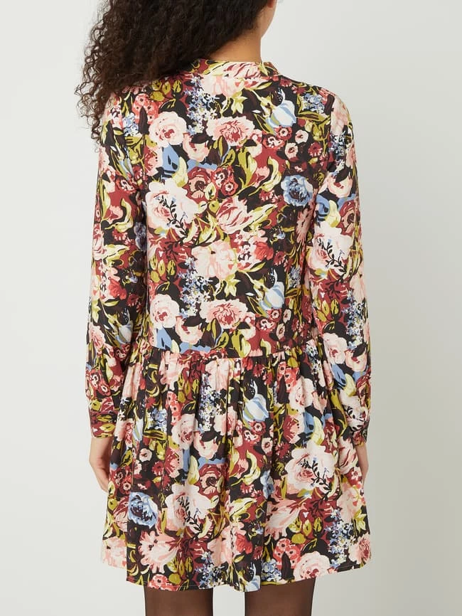 EDITED Blusenkleid Mit Floralem Muster Modell 'Elodie' - Schwarz 5 EDITED Blusenkleid Mit Floralem Muster Modell 'Elodie' - Schwarz – Bild 5