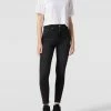 Calvin Klein Jeans Skinny Fit Jeans Mit Label-Patch Aus Leder - Schwarz