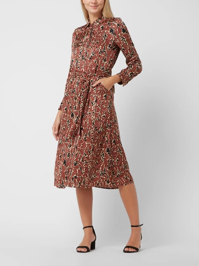 Esprit Collection Blusenkleid Aus Viskose - Rostrot 1 Esprit Collection Blusenkleid Aus Viskose - Rostrot