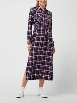 Pepe Jeans Blusenkleid Aus Viskose Modell 'Olena' - Dunkelblau