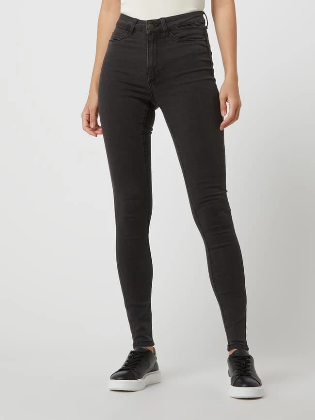 Noisy May Skinny Fit Jeans Mit Viskose-Anteil Modell 'Callie' - Anthrazit 4 Noisy May Skinny Fit Jeans Mit Viskose-Anteil Modell 'Callie' - Anthrazit – Bild 4