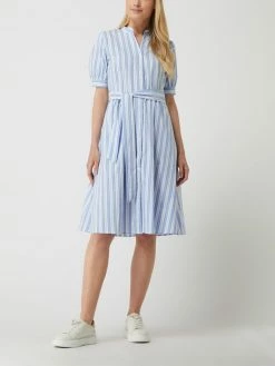 More & More Blusenkleid Mit Taillengürtel - Hellblau