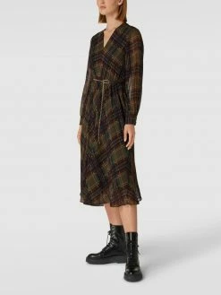 Max Mara Studio Blusenkleid Mit Karomuster Modell 'ELMI' - Pflaume