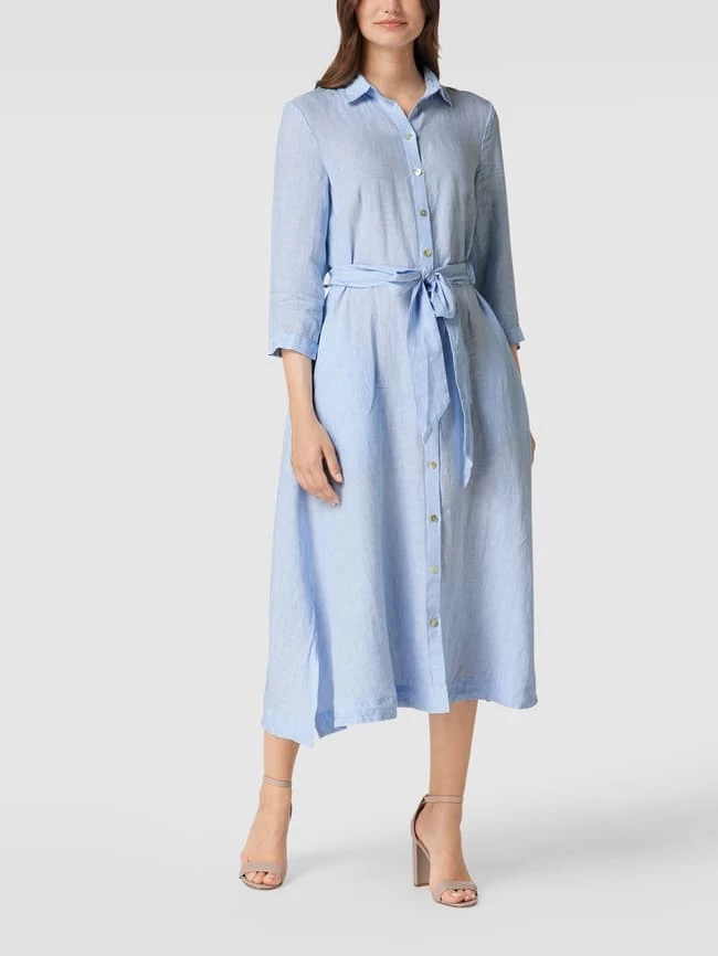 Christian Berg Woman Hemdblusenkleid Aus Leinen - Jeans 4 Christian Berg Woman Hemdblusenkleid Aus Leinen - Jeans - Image 4