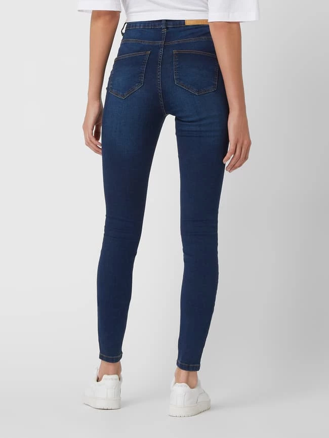 Noisy May Skinny Fit High Waist Jeans Mit Viskose-Anteil Modell 'Callie' - Dunkelblau 5 Noisy May Skinny Fit High Waist Jeans Mit Viskose-Anteil Modell 'Callie' - Dunkelblau – Bild 5