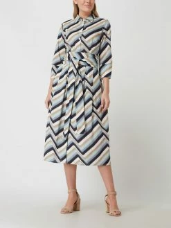 Windsor Blusenkleid Mit Zickzack-Muster - Marineblau