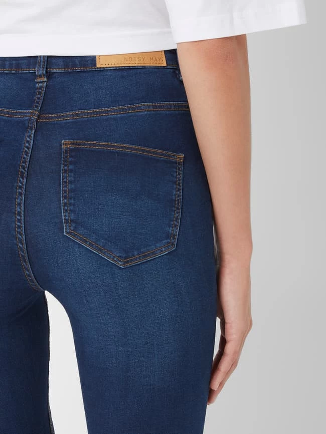 Noisy May Skinny Fit High Waist Jeans Mit Viskose-Anteil Modell 'Callie' - Dunkelblau 3 Noisy May Skinny Fit High Waist Jeans Mit Viskose-Anteil Modell 'Callie' - Dunkelblau – Bild 3