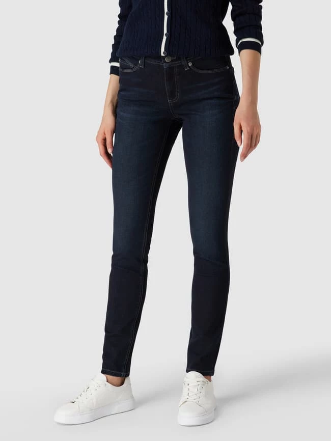 Cambio Skinny Fit Jeans Mit Kontrastnähten - Dunkelblau 4 Cambio Skinny Fit Jeans Mit Kontrastnähten - Dunkelblau – Bild 4