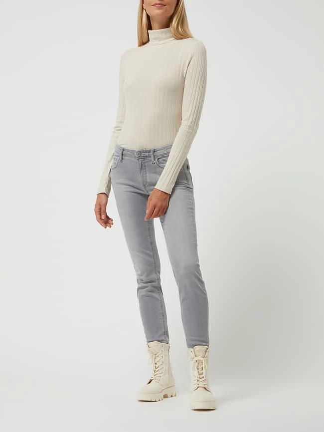 Marc O'Polo Denim Slim Fit Mid Rise Jeans Mit Stretch-Anteil Modell 'Alva' - Hellgrau 1 Marc O'Polo Denim Slim Fit Mid Rise Jeans Mit Stretch-Anteil Modell 'Alva' - Hellgrau