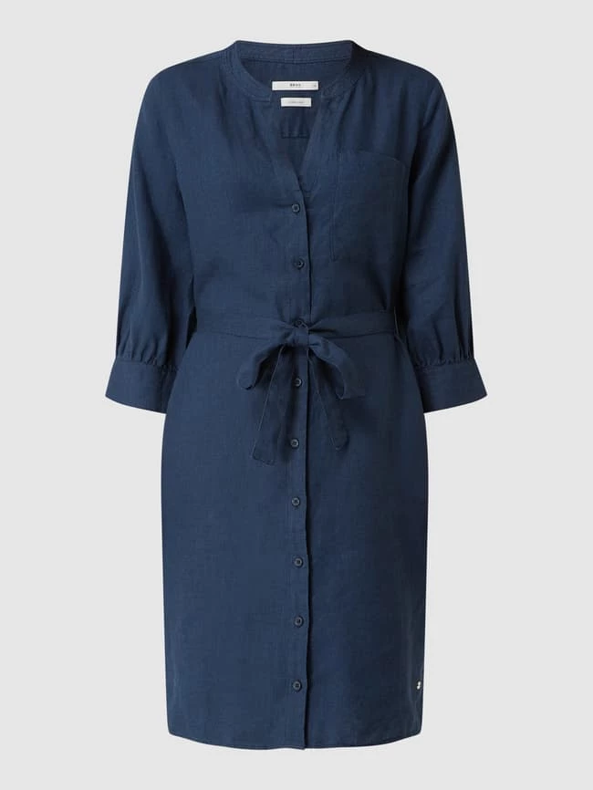Brax Blusenkleid Aus Leinen Modell 'Giulia' - Marineblau 2 Brax Blusenkleid Aus Leinen Modell 'Giulia' - Marineblau - Image 2