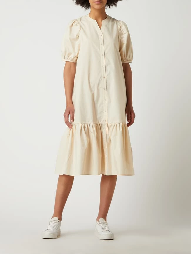 Rich & Royal Blusenkleid Aus Baumwolle - Sand 1 Rich & Royal Blusenkleid Aus Baumwolle - Sand