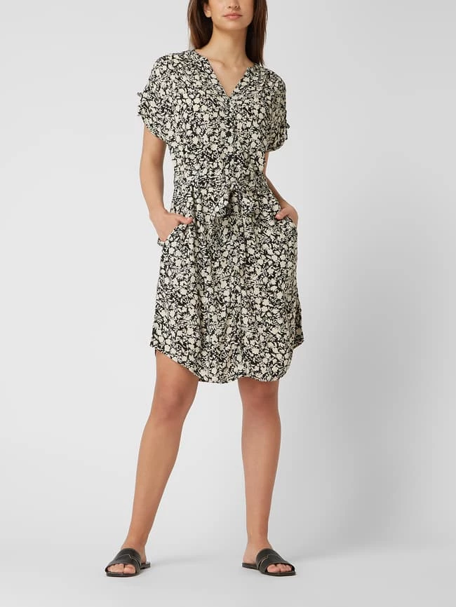 Esprit Blusenkleid Mit Floralem Muster - Schwarz 1 Esprit Blusenkleid Mit Floralem Muster - Schwarz