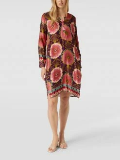 Milano Italy Blusenkleid Mit Allover-Muster Modell 'Button' - Purple