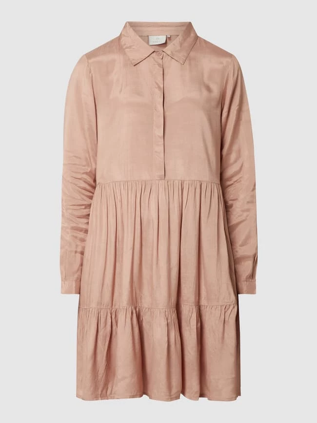 Kaffe Kleid Aus Viskose Mit Verdeckter Knopfleiste Modell 'Denike' - Altrosa 2 Kaffe Kleid Aus Viskose Mit Verdeckter Knopfleiste Modell 'Denike' - Altrosa – Bild 2