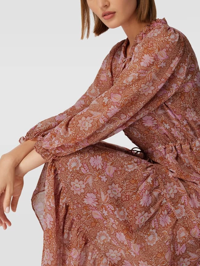 Mango Blusenkleid Mit Rüschen Modell 'FIFTY' - Dunkel Orange 3 Mango Blusenkleid Mit Rüschen Modell 'FIFTY' - Dunkel Orange – Bild 3