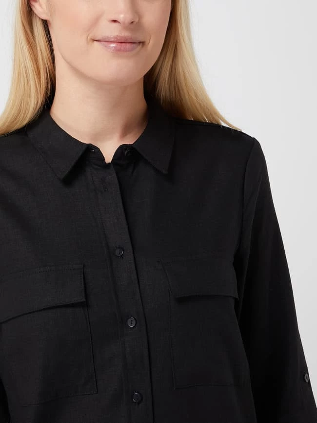 Soyaconcept Hemdblusenkleid Aus Leinen-Viskose-Mix - Schwarz 3 Soyaconcept Hemdblusenkleid Aus Leinen-Viskose-Mix - Schwarz – Bild 3