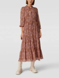 Mango Blusenkleid Mit Rüschen Modell 'FIFTY' - Dunkel Orange