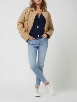 Pieces Skinny Fit Jeans Mit Stretch-Anteil Modell 'Delly' - Blau