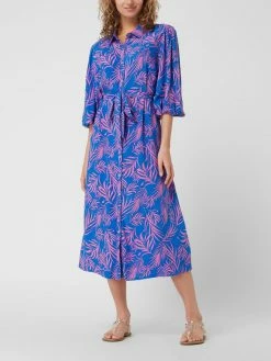 SMASHED LEMON Blusenkleid Aus Viskose - Royalblau