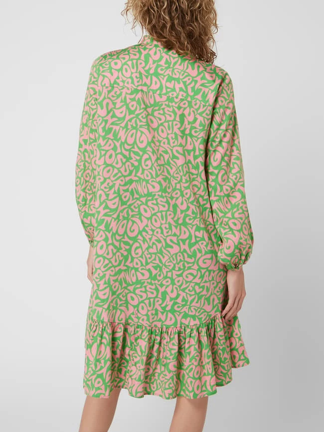 Risy & Jerfs Kleid Mit Allover-Muster Modell 'Delft' - Grün 5 Risy & Jerfs Kleid Mit Allover-Muster Modell 'Delft' - Grün – Bild 5