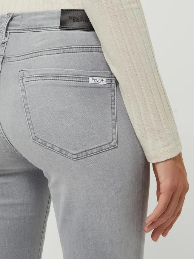 Marc O'Polo Denim Slim Fit Mid Rise Jeans Mit Stretch-Anteil Modell 'Alva' - Hellgrau 3 Marc O'Polo Denim Slim Fit Mid Rise Jeans Mit Stretch-Anteil Modell 'Alva' - Hellgrau – Bild 3