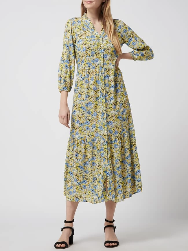 Rich & Royal Blusenkleid Mit Floralem Muster - Gelb 1 Rich & Royal Blusenkleid Mit Floralem Muster - Gelb