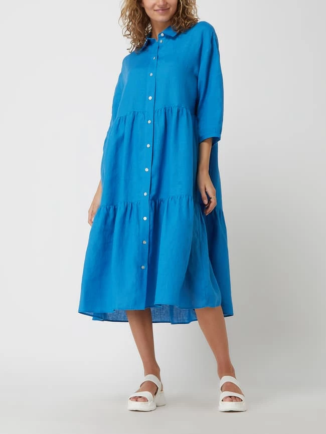 Seidensticker Leinenkleid Im Stufen-Look - Blau 1 Seidensticker Leinenkleid Im Stufen-Look - Blau