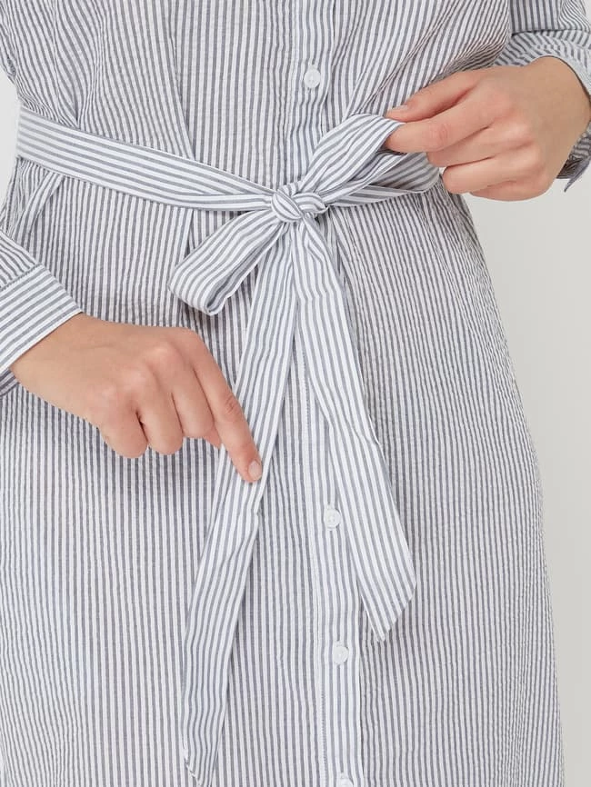 Esprit Blusenkleid Mit Streifenmuster - Bleu 3 Esprit Blusenkleid Mit Streifenmuster - Bleu – Bild 3