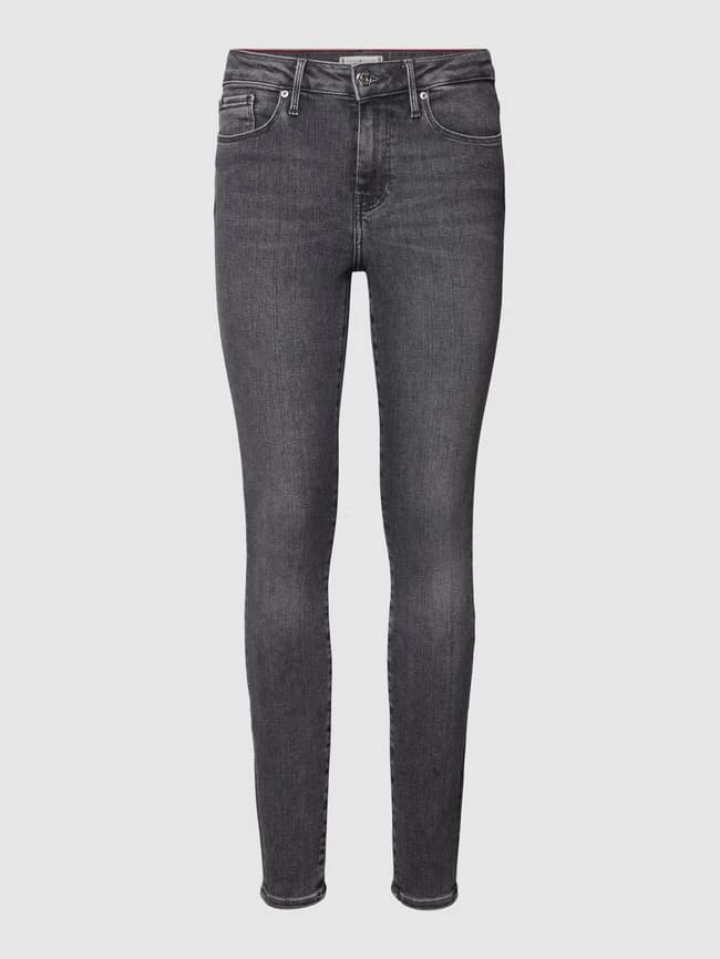 Tommy Hilfiger Skinny Fit Jeans Im Used-Look Modell 'EVA' - Mittelgrau 2 Tommy Hilfiger Skinny Fit Jeans Im Used-Look Modell 'EVA' - Mittelgrau – Bild 2