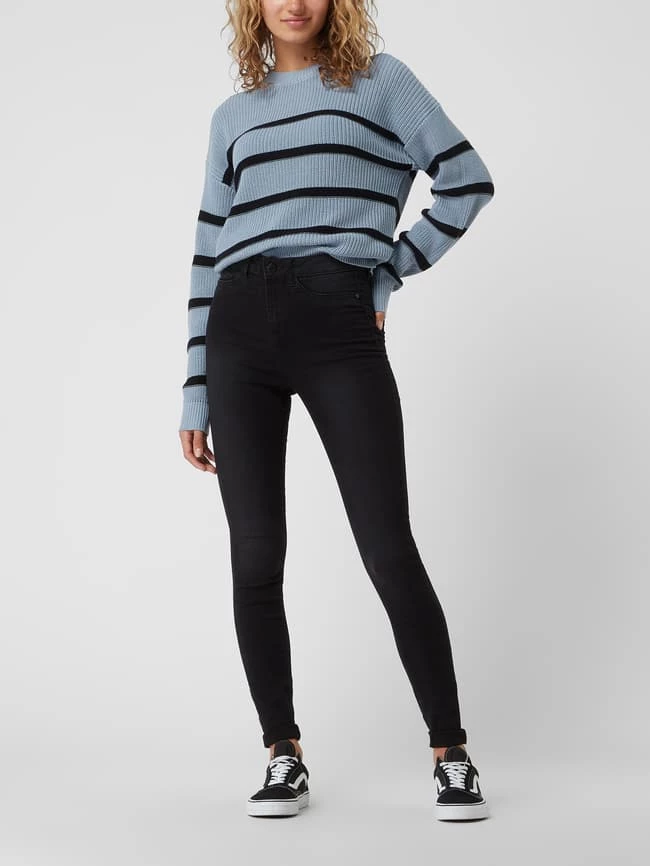 Noisy May Skinny Fit High Waist Jeans Mit Stretch-Anteil Modell 'Callie' - Schwarz 1 Noisy May Skinny Fit High Waist Jeans Mit Stretch-Anteil Modell 'Callie' - Schwarz