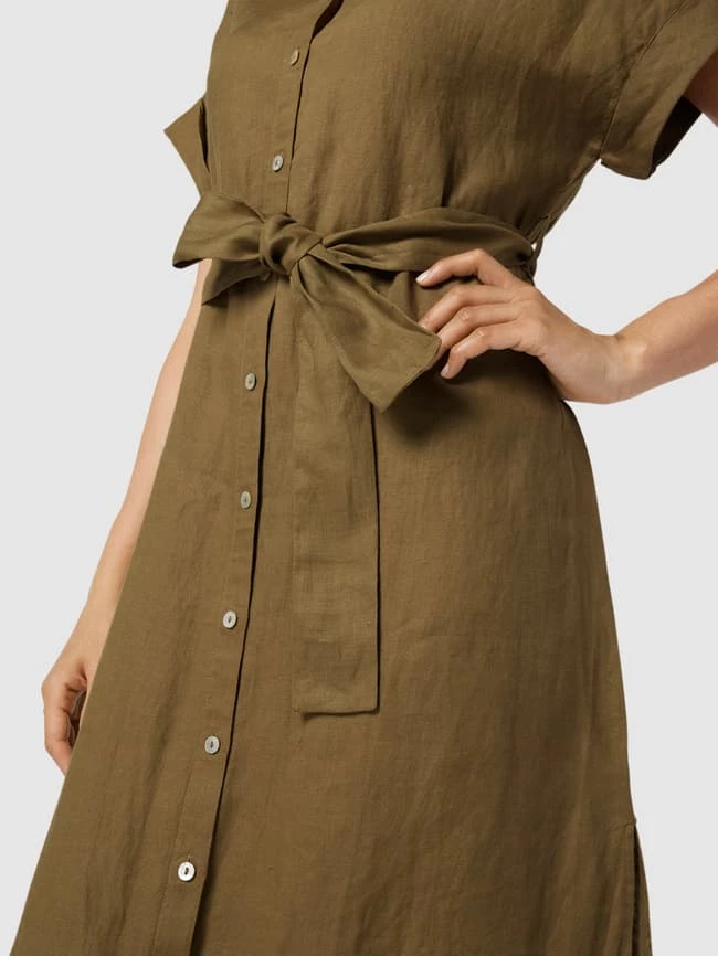Mango Hemdblusenkleid Mit Taillenband - Khaki 3 Mango Hemdblusenkleid Mit Taillenband - Khaki – Bild 3
