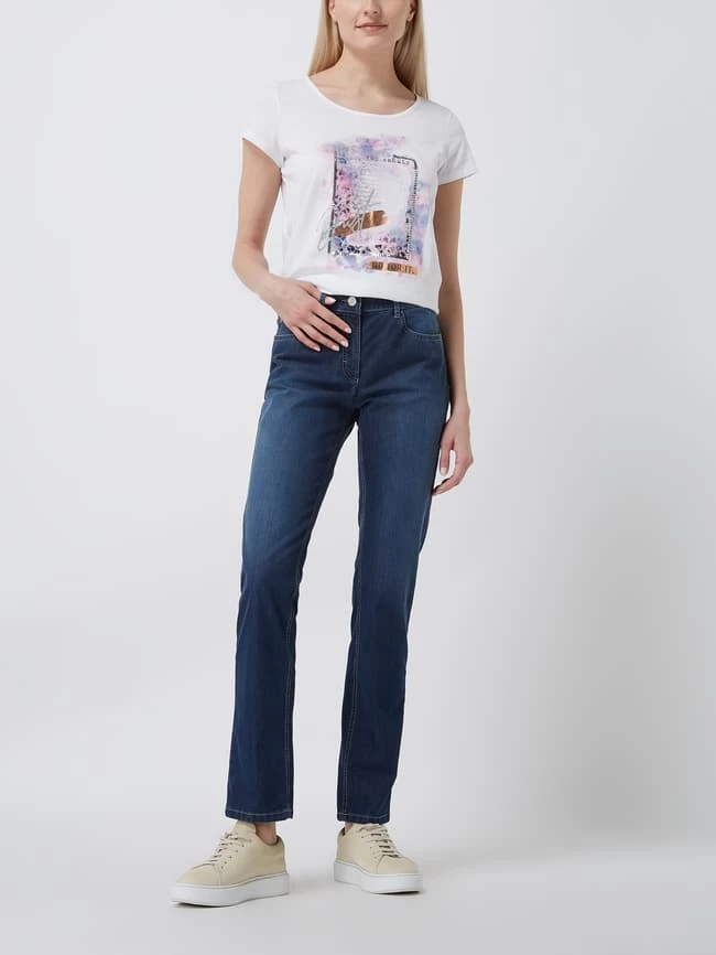 Zerres Slim Fit Jeans Mit Stretch-Anteil Modell 'Carla' - Blau 1 Zerres Slim Fit Jeans Mit Stretch-Anteil Modell 'Carla' - Blau