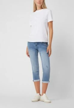 Blue Monkey Skinny Fit Jeans Aus Sweat Denim Modell 'Charlotte' - Blau