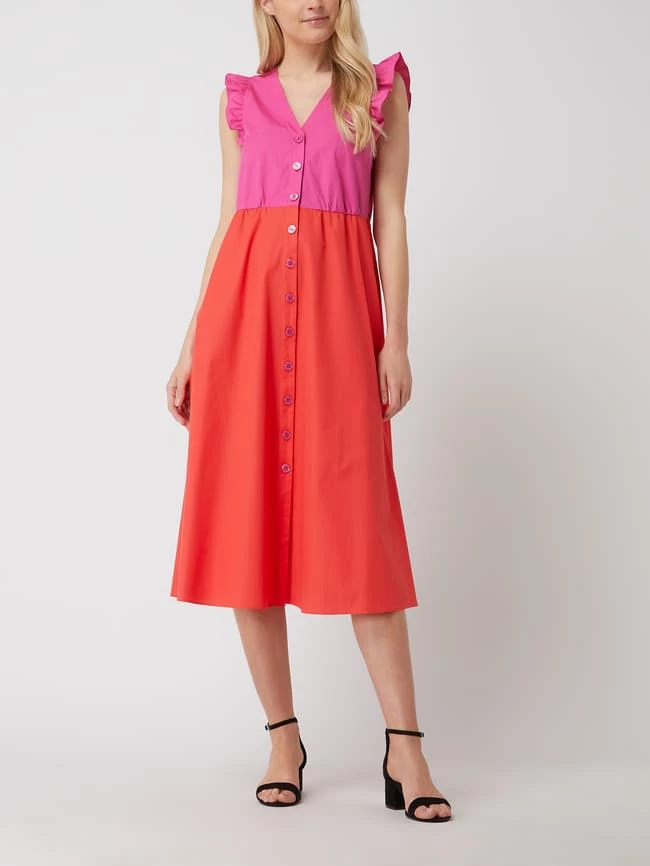 Pennyblack Blusenkleid Mit Flügelärmeln Modell 'Visiera' - Hellrot 1 Pennyblack Blusenkleid Mit Flügelärmeln Modell 'Visiera' - Hellrot