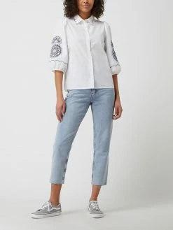 Edc By Esprit Cropped Slim Fit Jeans Mit Stretch-Anteil - Hellblau