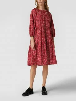 Drykorn Midikleid Mit Allover-Muster Modell 'Tiia' - Rot